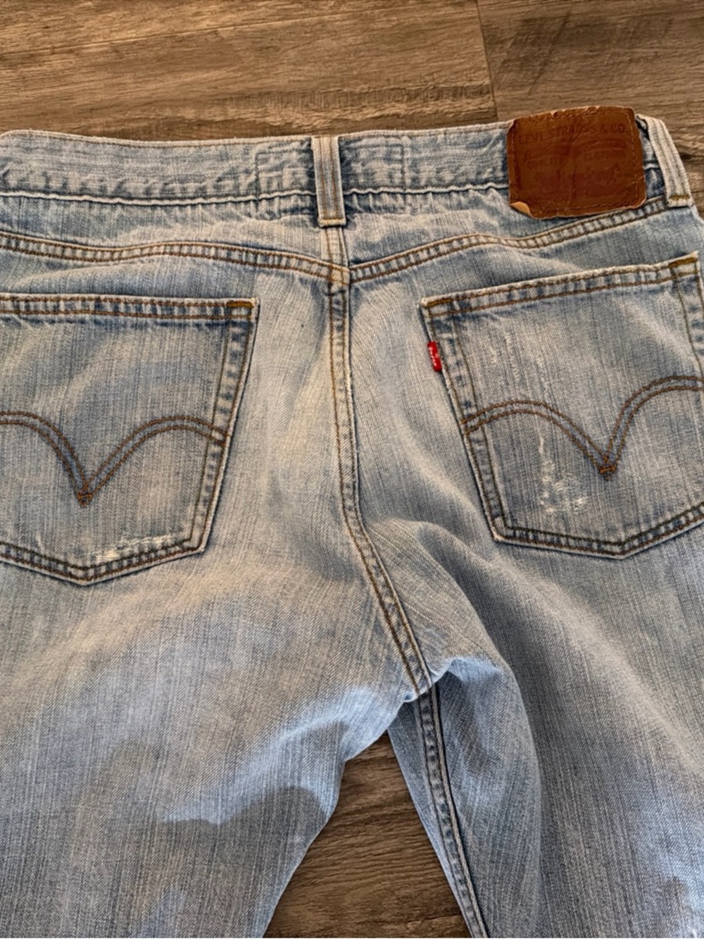 LEVI’S The Original Jeans Men's Waxed Slim Straight Denim 514 Light Blue Jeans - Picture 11 of 13